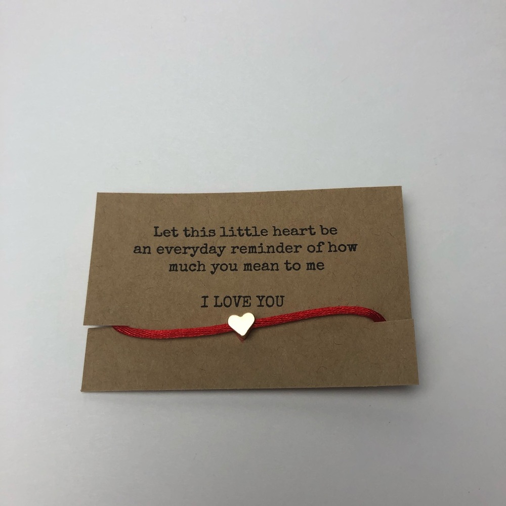 Love Red String Heart Bracelet